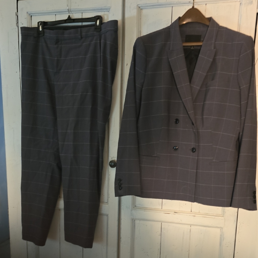 Banana Republic Gray Blazer Classic Suit Jacket